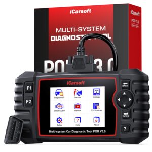 Bidirectional Diagnostic Tool for Porsche / Cayenne, iCarsoft POR V3.0 (Enhance Version) All System OBD2 Scanner, 27 Resets +12 Extra Services Code Reader for Porsche, Battery Test, Auto VIN